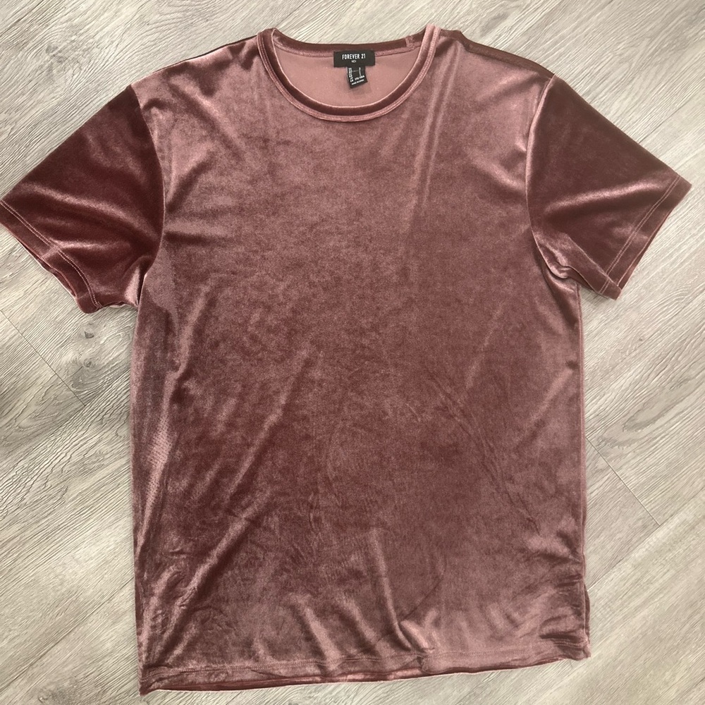 Men’s Velvet T-Shirt - Burgundy